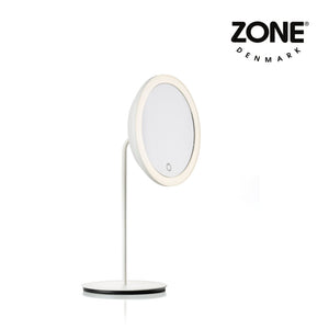 Zone Denmark LED Tabletop Mirror, 5x + Bonus Bath Towel