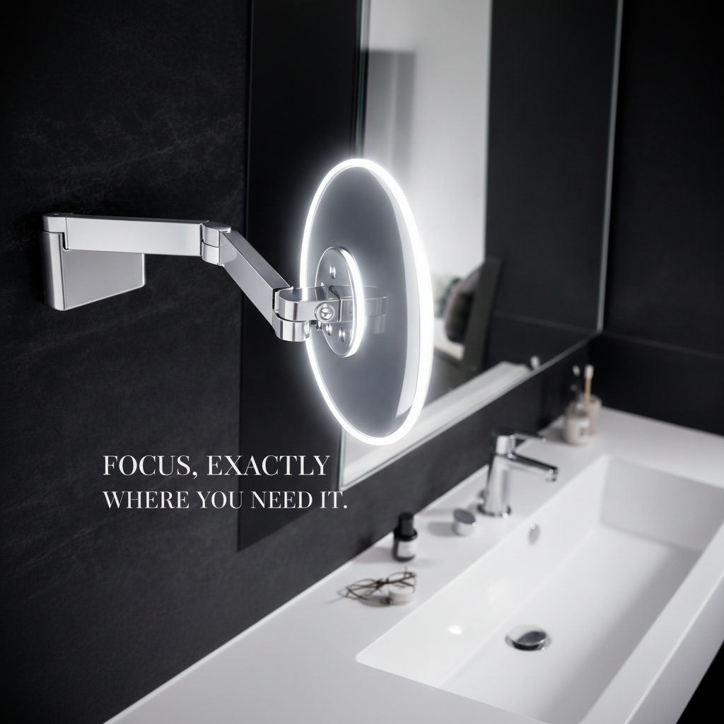 Emco Evo LED Magnifying Wall Mirror, 3x Magnification (Hardwired)