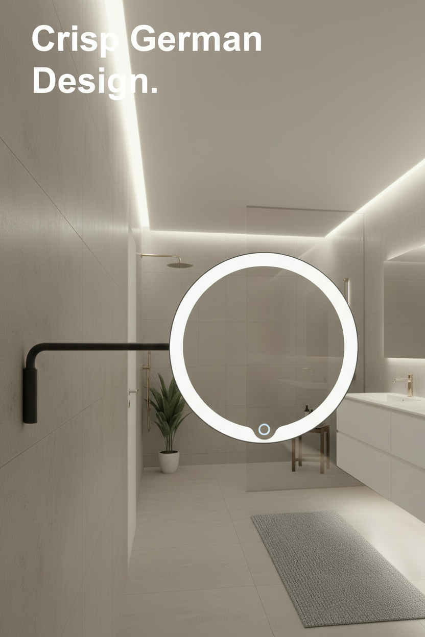 Mobile bathroom banner with top text