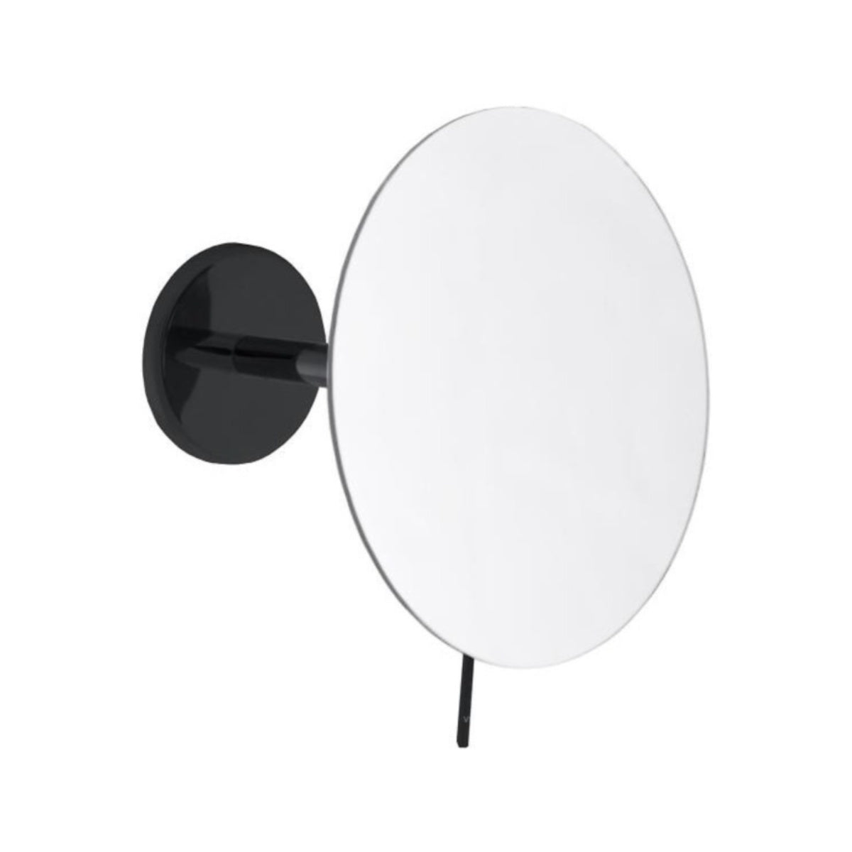 Emco Black Wall Mirror, 3x, Round