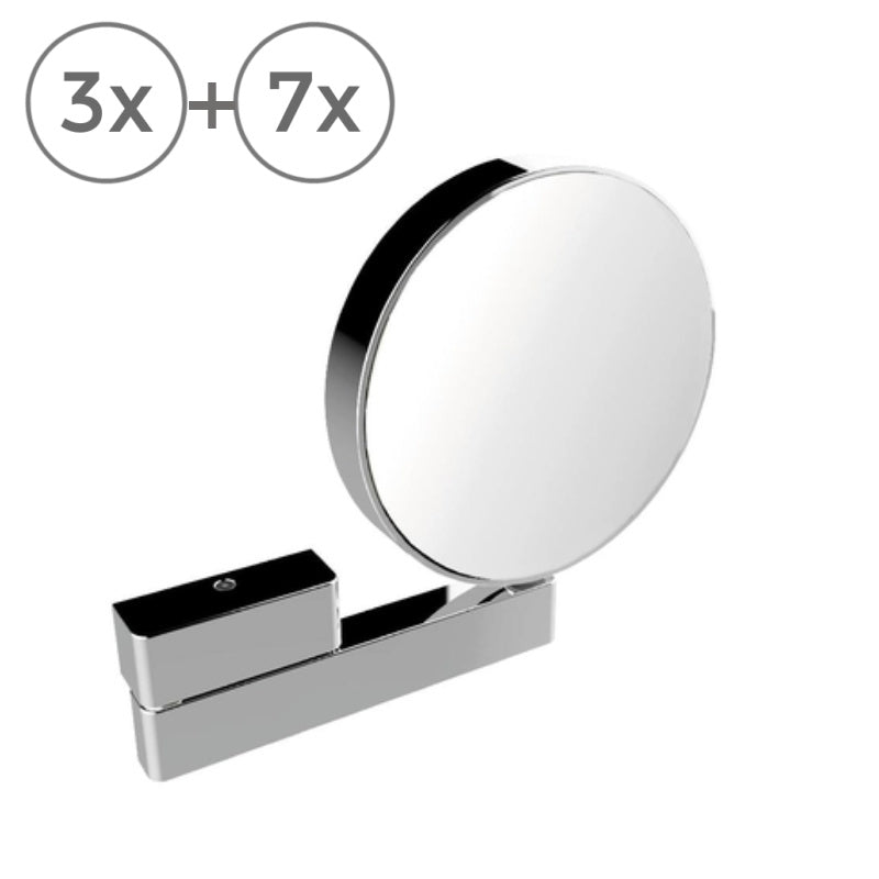 Wall Mounted Emco Dual Magnification Wall Mirror, 3x + 7x - Made in Germany 109500117 - The Magnifying Mirror Store