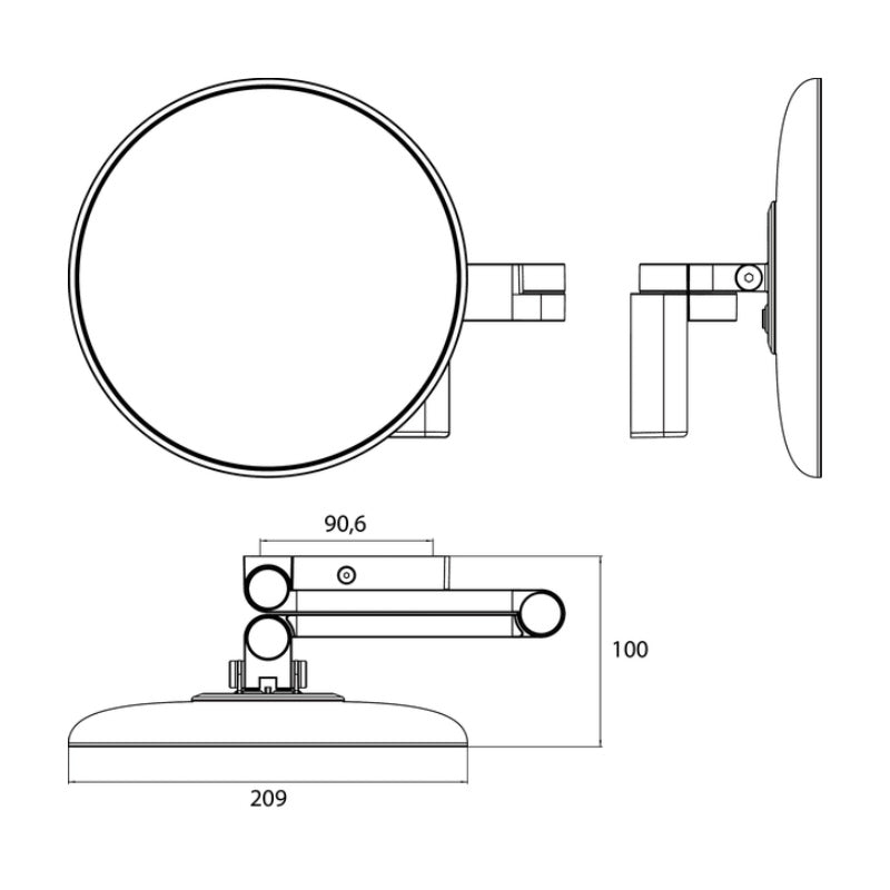 Illuminated Mirrors Emco Evo LED Magnifying Mirror, 3x Magn - Made in Germany 109506031 - The Magnifying Mirror Store
