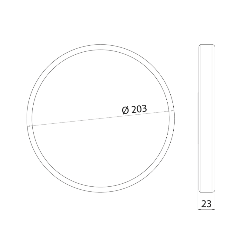 Stick on Mirrors Emco PURE Stickon Surface Mirror, 3x (Diameter 203mm) 109400128 - The Magnifying Mirror Store