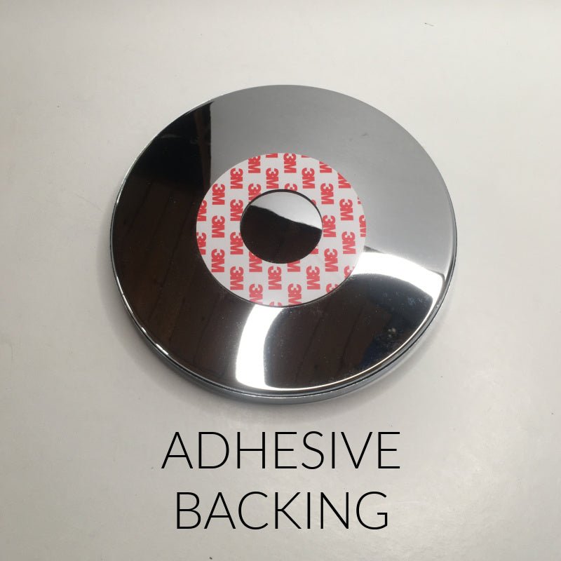 Stick on Mirrors Emco PURE Stickon Surface Mirror, 5x (Diameter 152mm) - closeup of adhesive back - 109800126 - The Magnifying Mirror Store