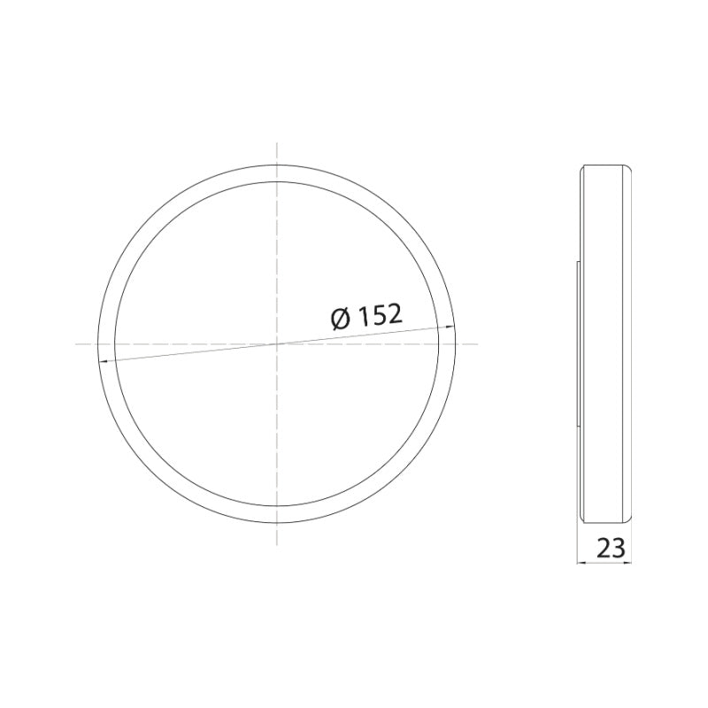 Stick on Mirrors Emco PURE Stickon Surface Mirror, 5x (Diameter 152mm) 109800126 - The Magnifying Mirror Store