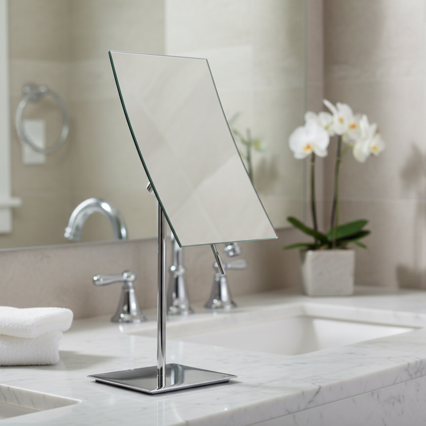 Lineabeta Tabletop Mirror, 3x Magnification, Rectangular